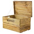 Caisse rustique à couvercle imprimée « Whisky » 42 × 27 × 25 cm
