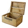 Caisse rustique à couvercle imprimée « Whisky » 26 × 20 × 15 cm