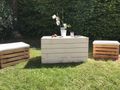 Coffre en bois blanc grand format 80 × 50 × 39 cm