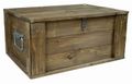 Coffre en bois « Hugo » brun avec couvercle 50 × 36 × 26 cm