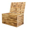 Coffre en bois flambé grand format 80 × 50 × 39 cm — édition printemps
