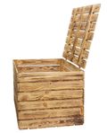 Coffre en bois flambé grand format 80 × 50 × 39 cm — édition printemps