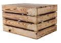 Coffre en bois flambé petit format 48 × 36 × 30 cm