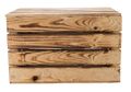 Coffre en bois flambé petit format 48 × 36 × 30 cm