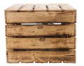 Coffre en bois flambé petit format 48 × 36 × 30 cm