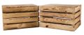 Coffre en bois flambé petit format 48 × 36 × 30 cm