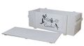 Grand coffre en bois blanc imprimé « Caribic » 110 × 48 × 40 cm