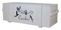Grand coffre en bois blanc imprimé « Caribic » 110 × 48 × 40 cm
