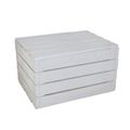 Coffre en bois blanc petit format 48 × 36 × 30 cm
