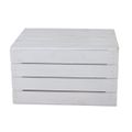 Coffre en bois blanc petit format 48 × 36 × 30 cm