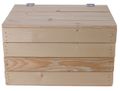 Coffre en bois naturel petit format 48 × 36 × 30 cm
