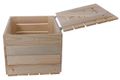 Coffre en bois naturel petit format 48 × 36 × 30 cm