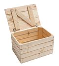 Coffre en bois naturel petit format 48 × 36 × 30 cm