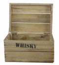 Caisse rustique à couvercle imprimée « Whisky » 34 × 24 × 20 cm