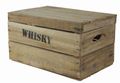 Caisse rustique à couvercle imprimée « Whisky » 34 × 24 × 20 cm