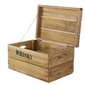 Caisse rustique à couvercle imprimée « Whisky » 34 × 24 × 20 cm