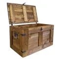 Grand coffre en bois « Oskar » palissandre 80 × 45 × 47 cm
