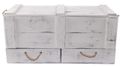Coffre en bois XXL shabby à 2 tiroirs 85 × 39 × 40 cm