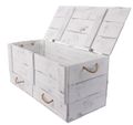 Coffre en bois XXL shabby à 2 tiroirs 85 × 39 × 40 cm