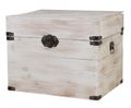 Coffre en bois avec couvercle style maison de campagne 45 × 35 × 35 cm