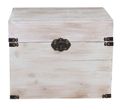 Coffre en bois avec couvercle style maison de campagne 45 × 35 × 35 cm