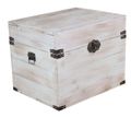 Coffre en bois avec couvercle style maison de campagne 45 × 35 × 35 cm