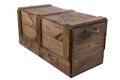 Coffre en bois XXL patiné foncé à 2 tiroirs 85 × 39 × 40 cm