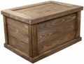 Coffre en bois massif « UK » brun avec vérin 60 × 40 × 34 cm
