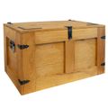 Grand coffre en bois « Oskar » chêne massif 80 × 45 × 47 cm