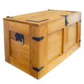 Grand coffre en bois « Oskar » chêne massif 80 × 45 × 47 cm