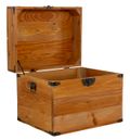 Petit coffre en bois brun avec couvercle 45 × 35 × 35 cm