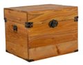 Petit coffre en bois brun avec couvercle 45 × 35 × 35 cm