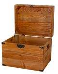 Petit coffre en bois brun avec couvercle 45 × 35 × 35 cm