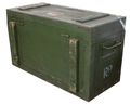 Caisse de transport militaire ancienne 70 × 34 × 42 cm