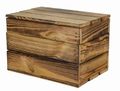 Petit coffre en bois flambé « Assos » S — 30 × 20 × 20 cm