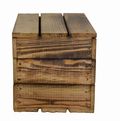 Petit coffre en bois flambé « Assos » S — 30 × 20 × 20 cm