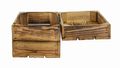 Petit coffre en bois flambé « Assos » S — 30 × 20 × 20 cm