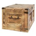 Coffre en bois flambé « Barbossa » 48 × 36 × 31 cm