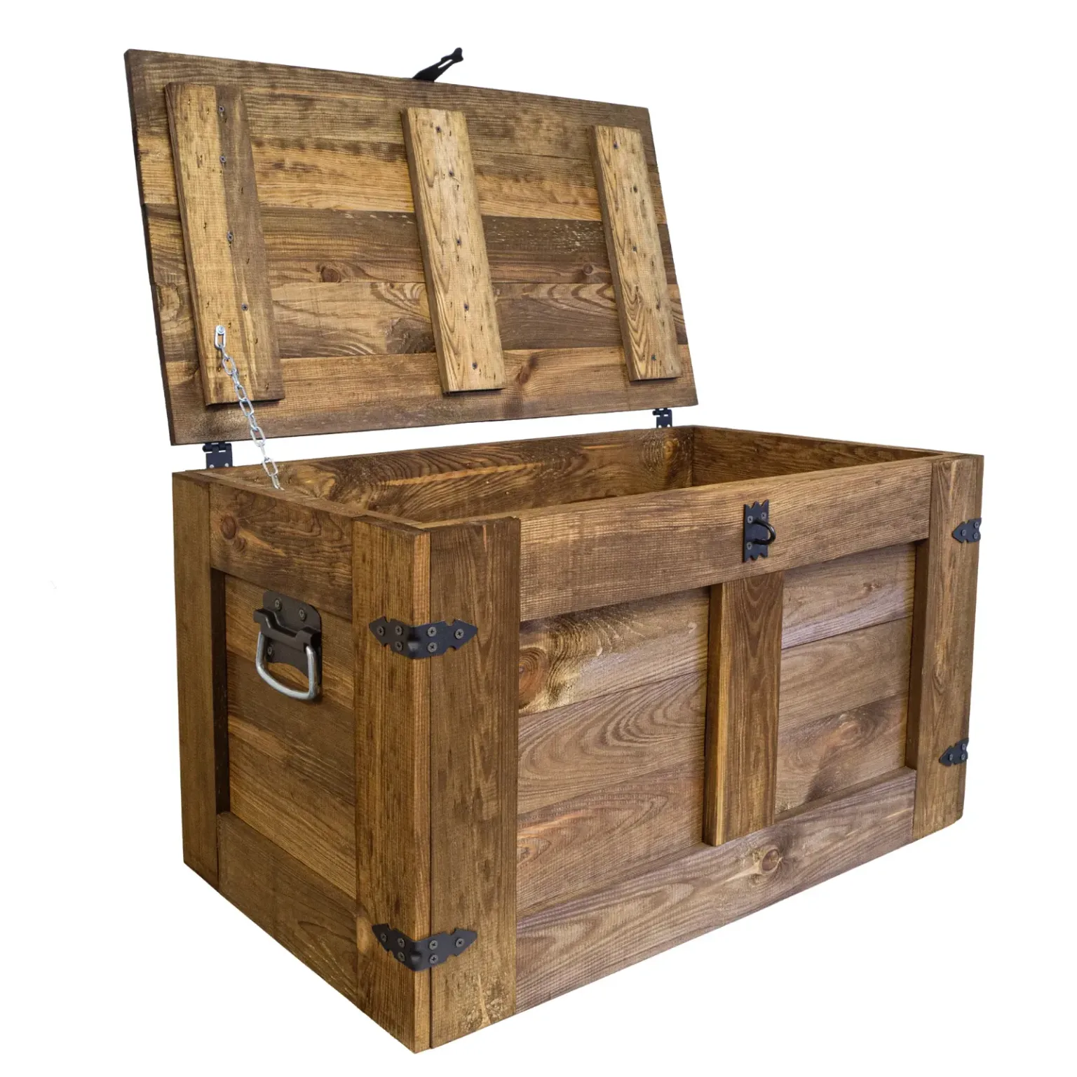 Grand coffre en bois « Oskar » palissandre 80 × 45 × 47 cm