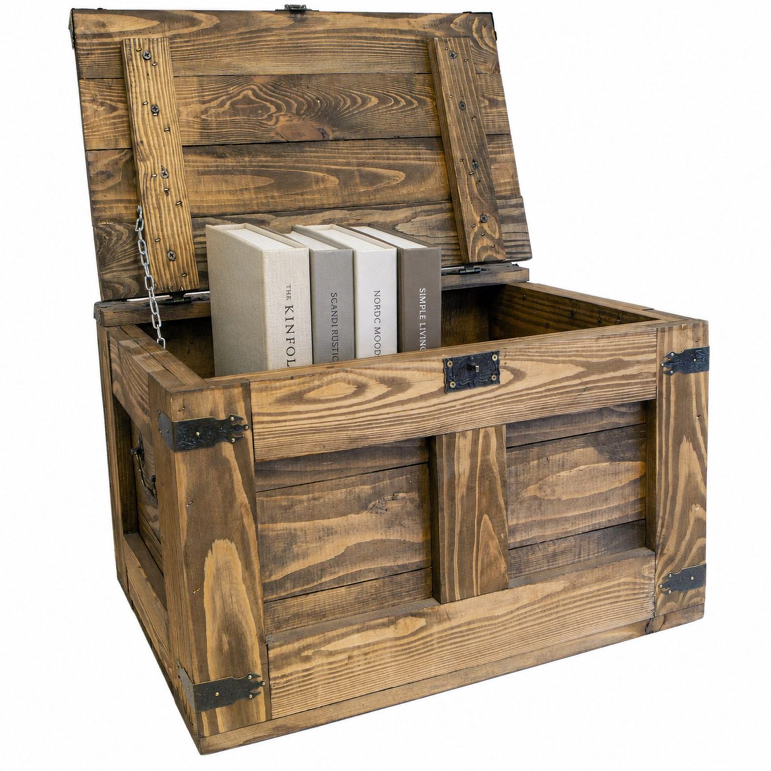 Coffre en bois « Barbossa » palissandre 48 × 36 × 31 cm